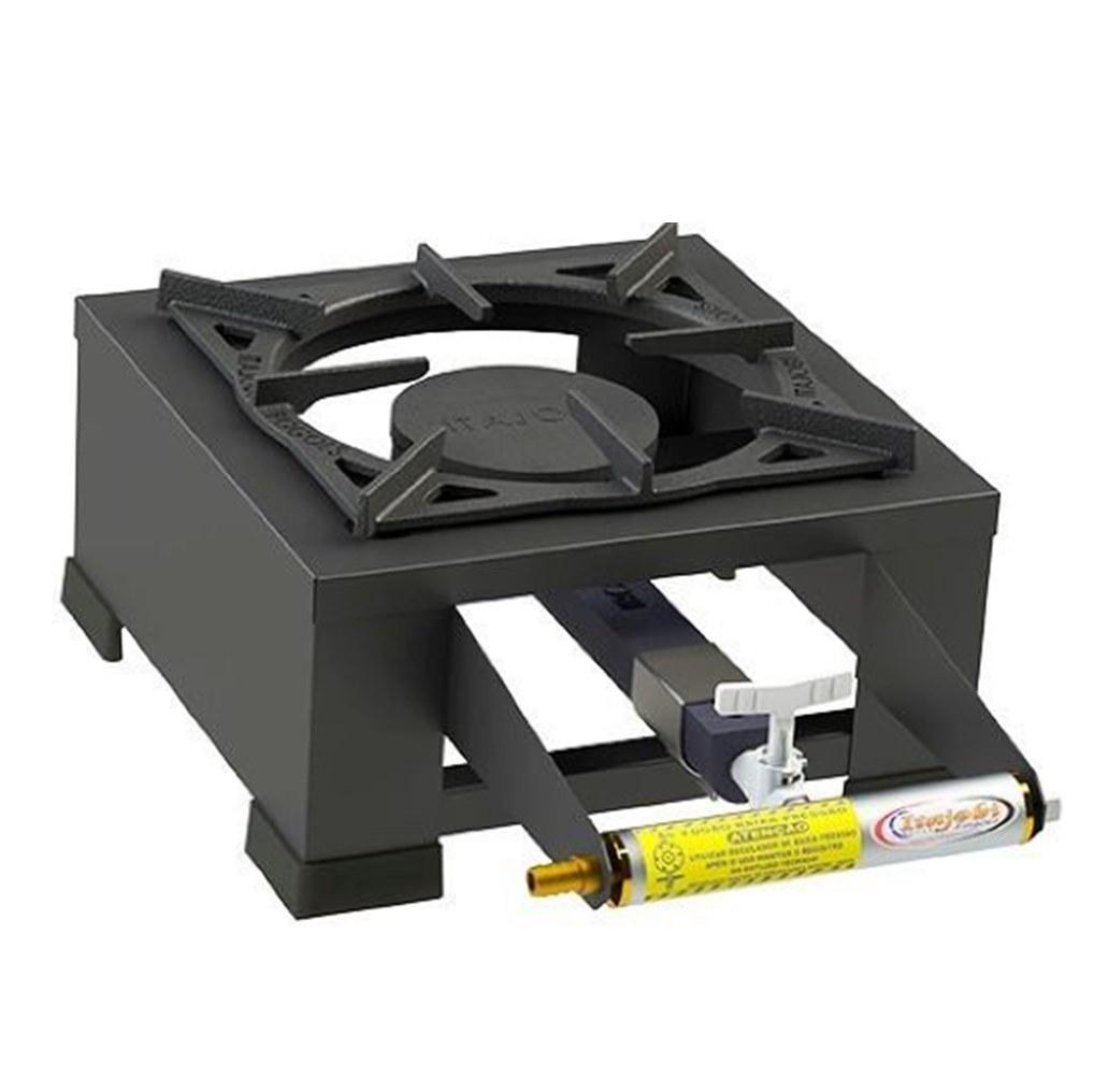 Miniatura Fogão Portátil 1 Boca Baixa Pressão Com Grelha 20X20