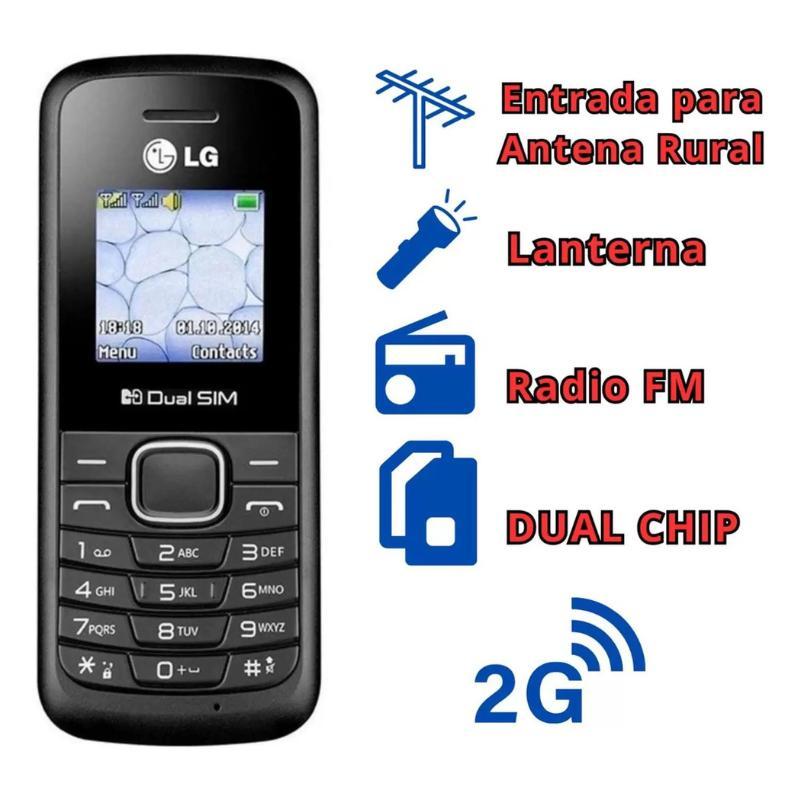 Celular Lg B220 Dual Chip Rádio Fm E Lanterna Preto
