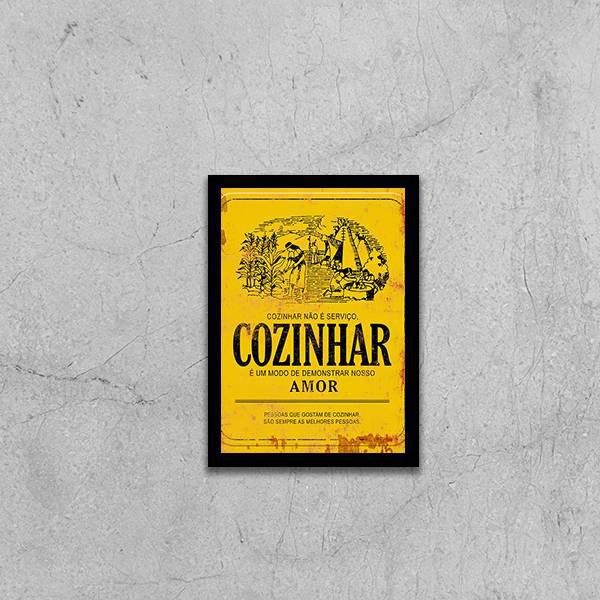 Miniatura Quadro Cozinhar É O Modo De Demonstrar Amor 24X18Cm