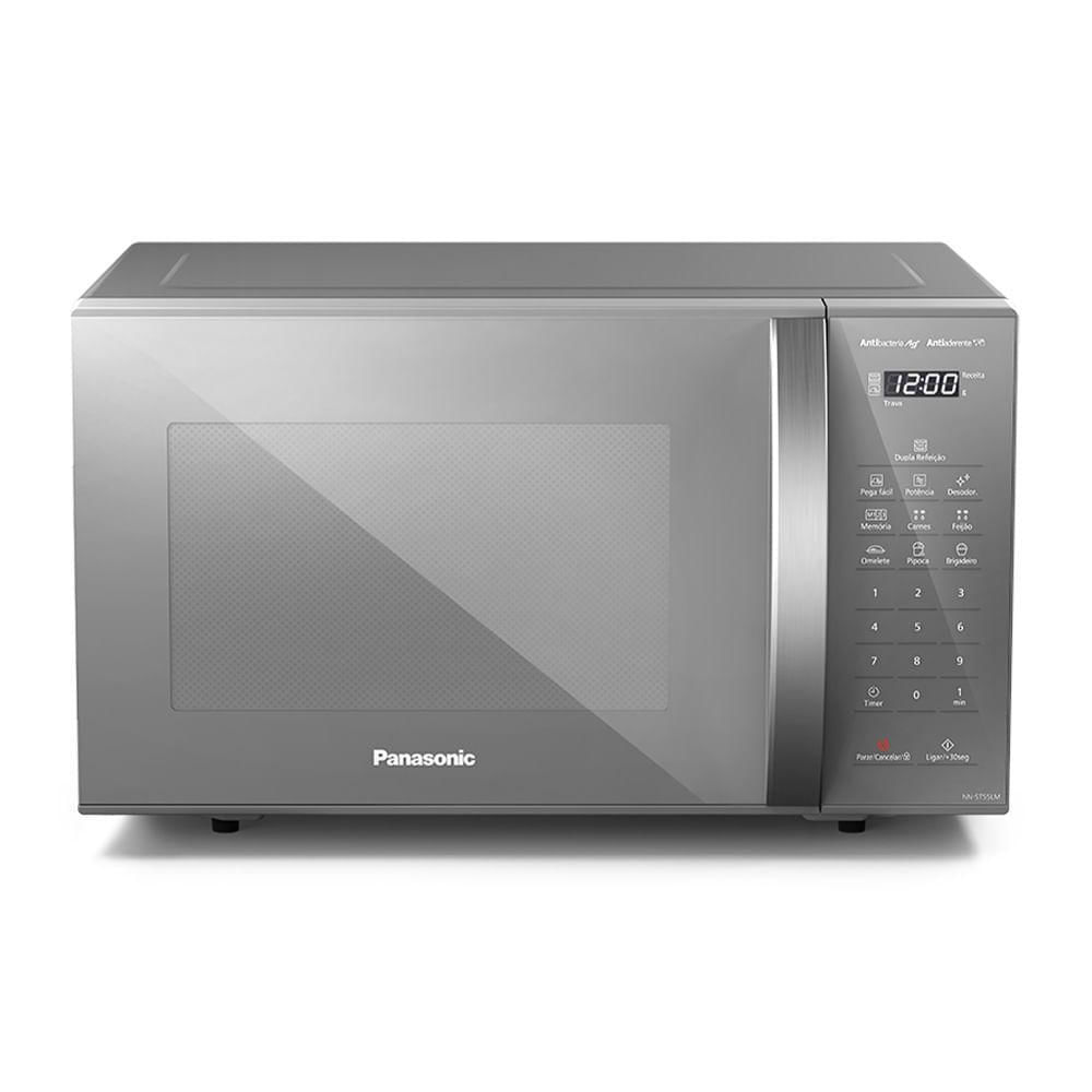 Miniatura Micro-ondas Panasonic Dupla Refeição 27L Prata - ST55LMRU 110V