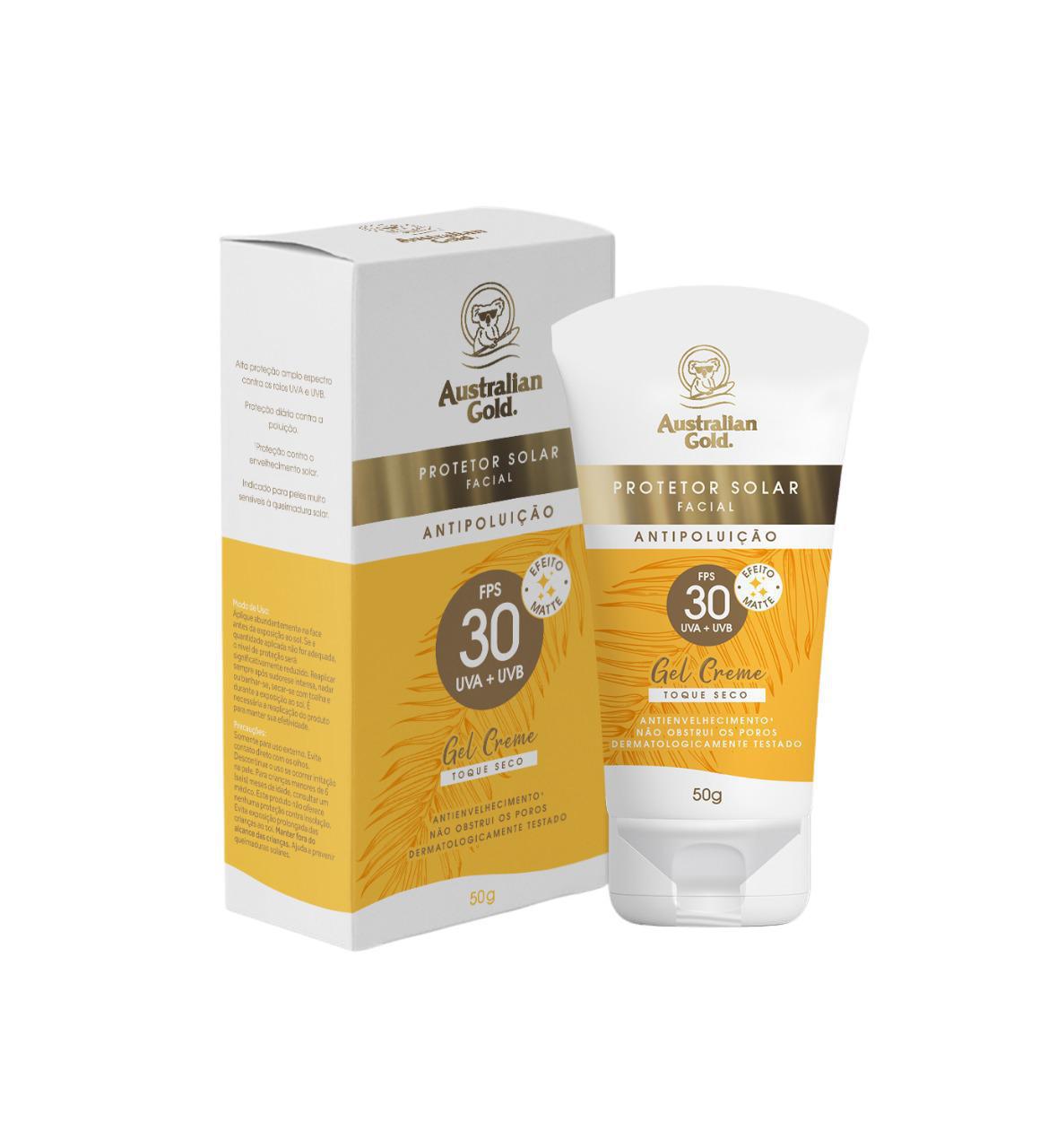 Miniatura Protetor Solar Facial Gel Creme Fps 30 - Australian Gold