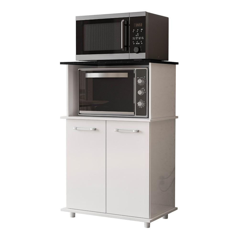 Miniatura Balcão Multiuso Isis 2 Portas Para Forno E Micro-ondas Branco - Nicioli Branco