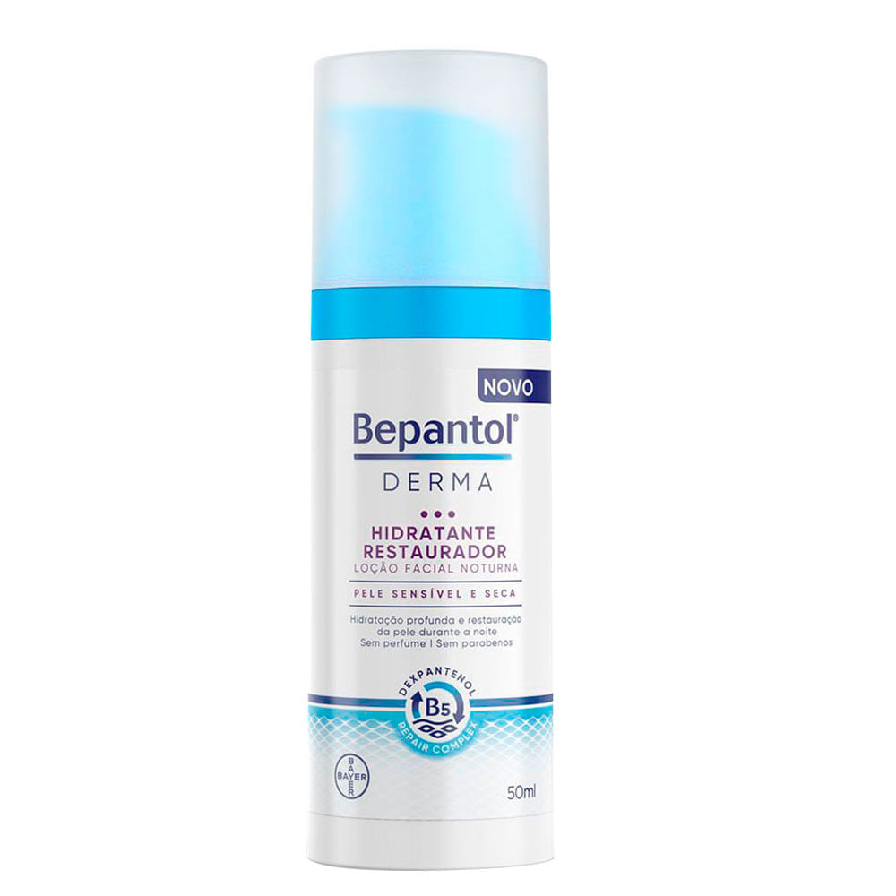 Miniatura Hidratante Facial Noturno Bepantol Derma - Restaurador 50ml