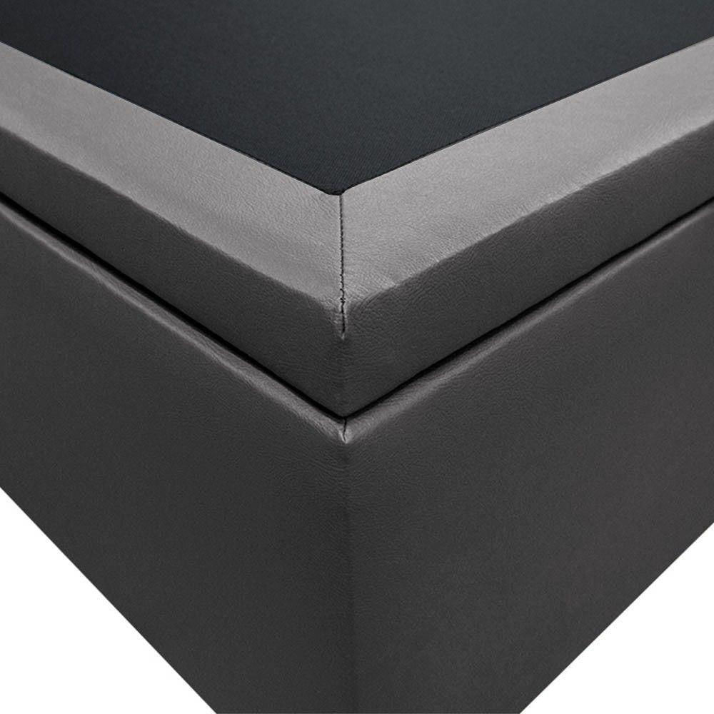 Miniatura Base Box Baú Para Cama Viúva 128x188cm Liz S05 Sintético Cinza - Mpozenato