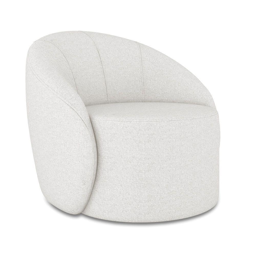 Miniatura Poltrona Decorativa Orgânica Lua Linho Cinza D03 - D'rossi