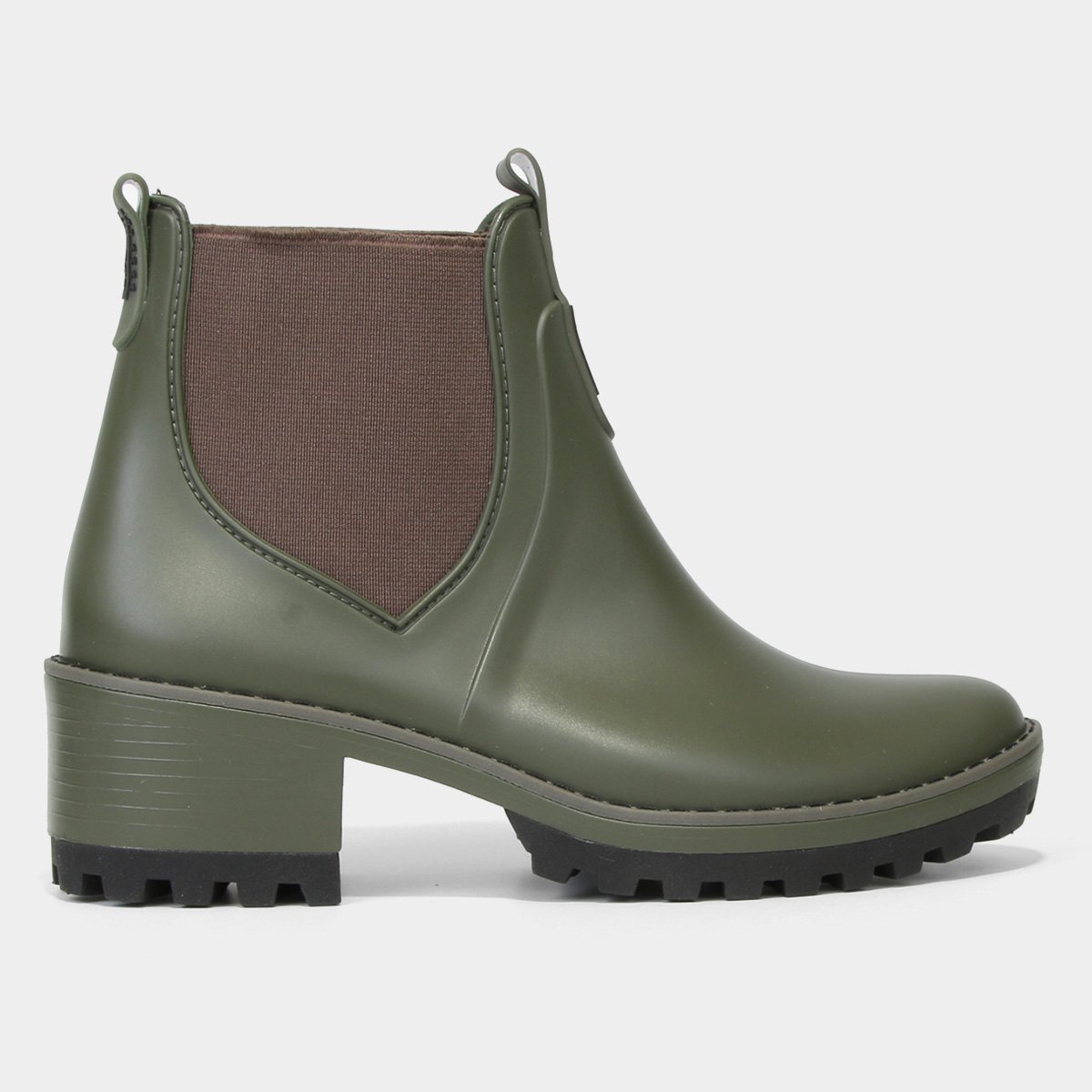 Miniatura Bota Chelsea Colcci Tratorada Feminina Verde - 35/36