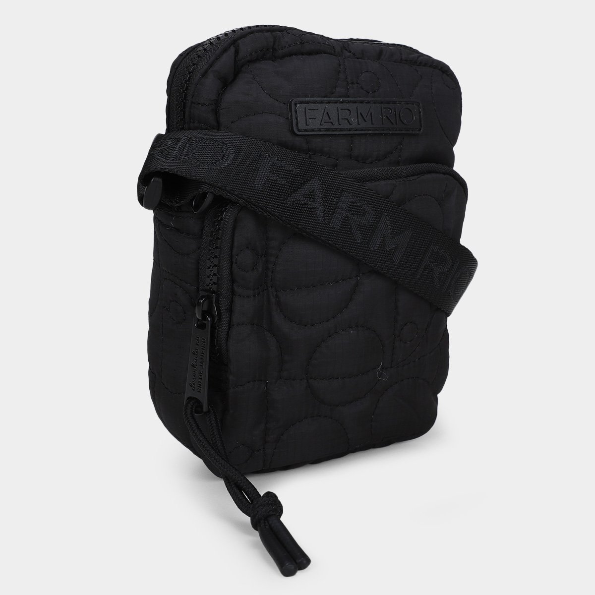 Miniatura Sholder Bag Farm Da Gema Puffer Preto