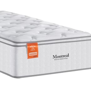 Miniatura Colchão de Solteiro Inducol Montreal com Europillow e Revestimento em Tecido Malha 28x88x138cm - Branco