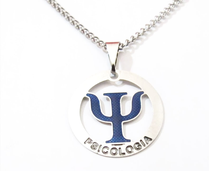 Miniatura Colar Cordão Profissão Psicologa Psicologia Aço Inox