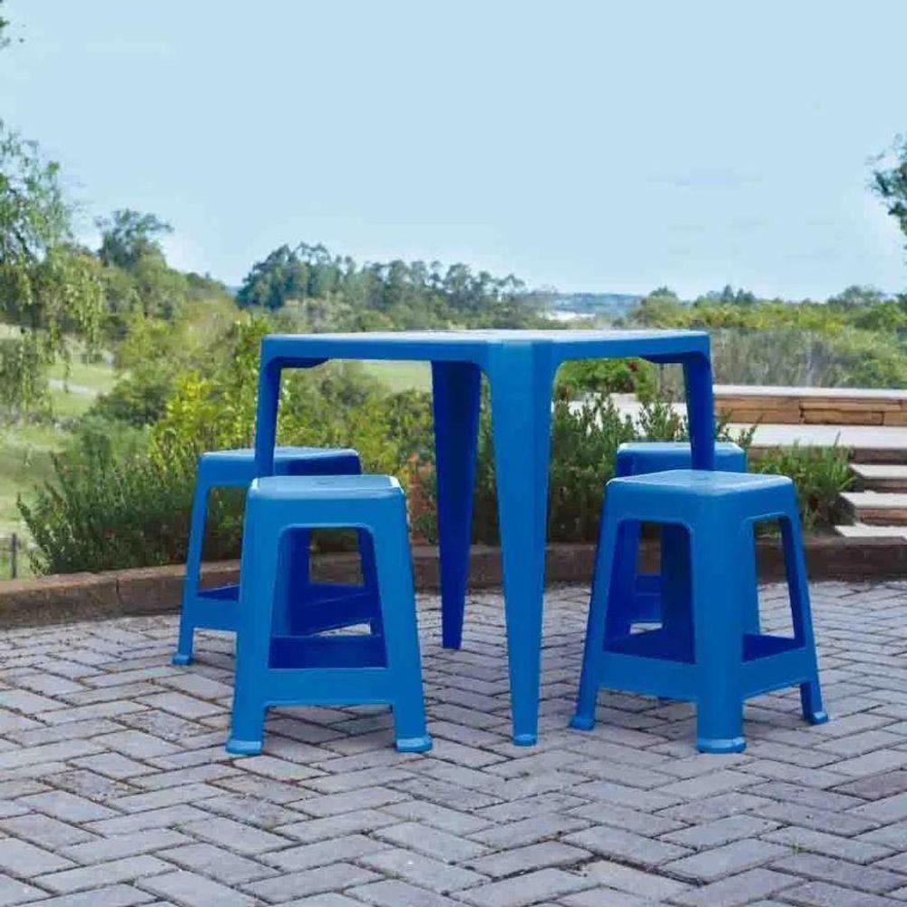 Miniatura Banqueta Plástica Mor Azul