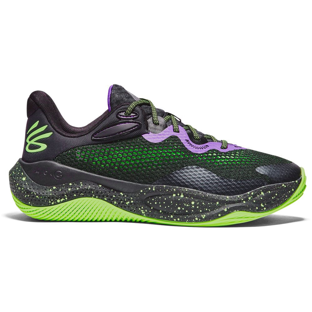 Miniatura Tênis de Basquete Under Armour Curry Splash 24 38 Roxo