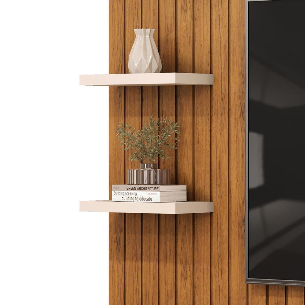 Miniatura Painel Suspenso Tv 60 Pol 179 Cm Friz Freijó Off White Dj Moveis Freijo Off White