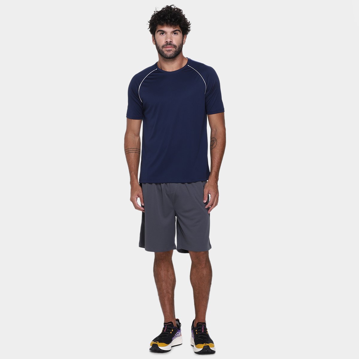Miniatura Camiseta Olympikus Masculina Marinho+Branco - M