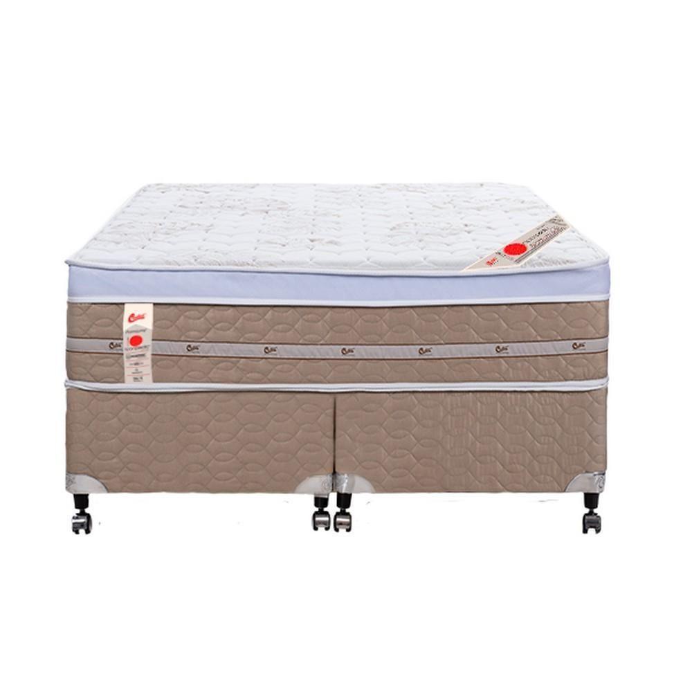 Miniatura Cama Box + Colchão Castor Com Massageador King Niponpedic One Face Tecnopedic 193x203x59cm