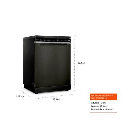 Miniatura Lavadora de Louça Brastemp 15 Serviços Preto Eclipse Collection BLF62AP 220V