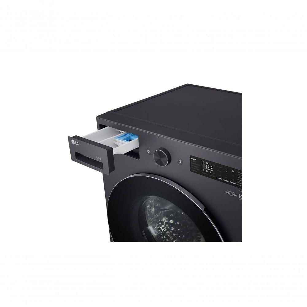 Miniatura Lava e Seca Smart LG 15kg Black Inox com AIDD™ 110V