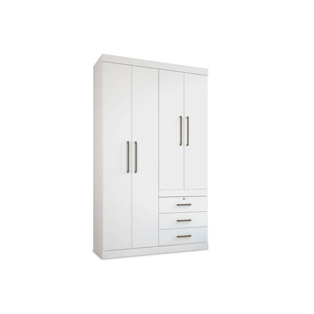 Miniatura Guarda Roupa 4 Portas E 3 Gavetas Havana Plus 4.3 Branco - Santos Andirá