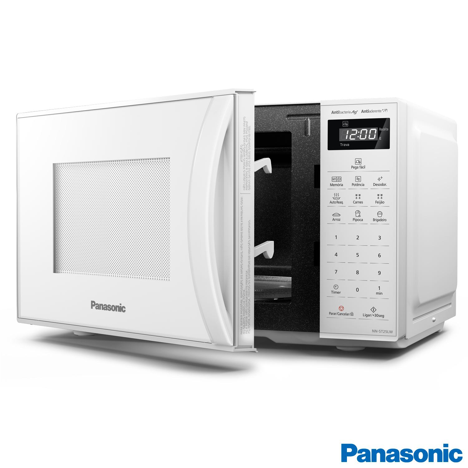 Miniatura Micro-ondas de Mesa Panasonic com 21 Litros de Capacidade Branco - NN-ST25LWRU 220