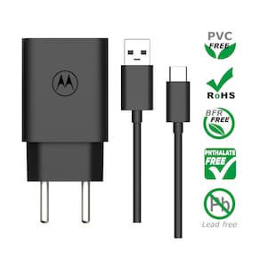 Carregador de Parede Motorola TurboPower 68W com Cabo USB-C - Preto