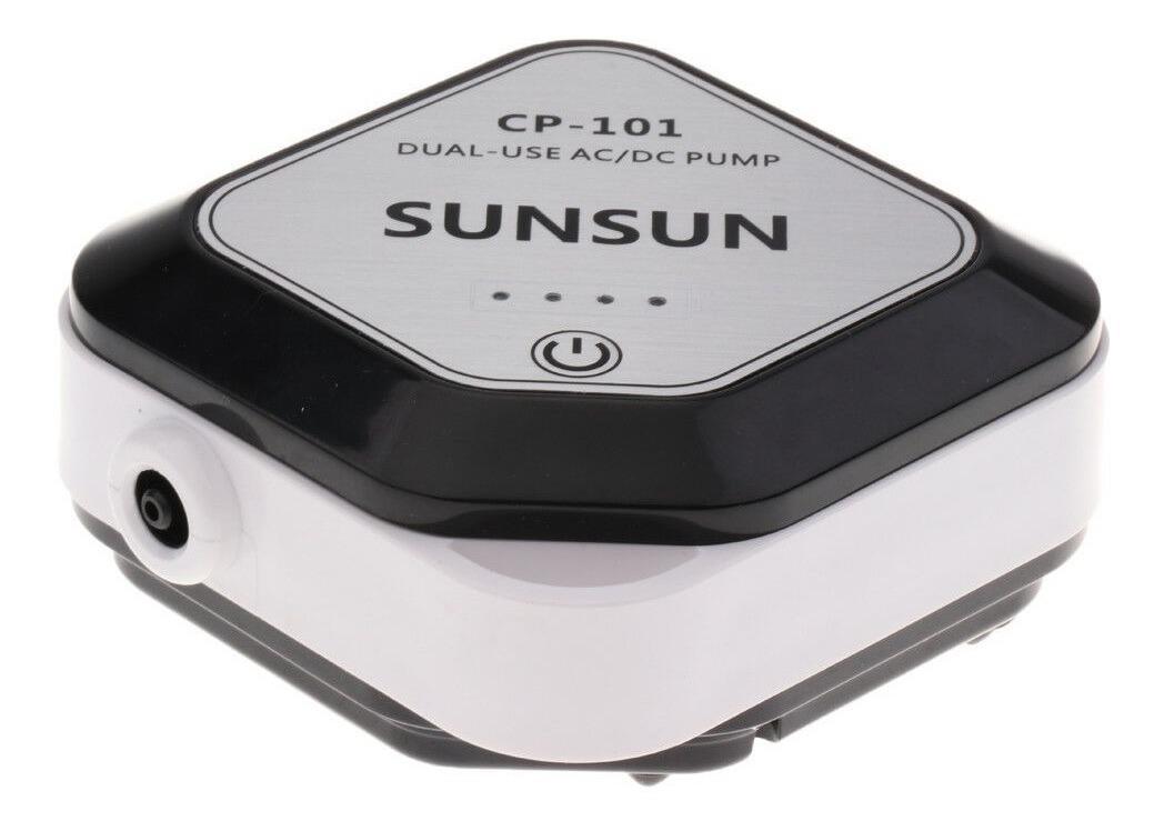 Miniatura Compressor De Ar Com Bateria Sunsun Cp-101 - 1,5 L/M Bivolt
