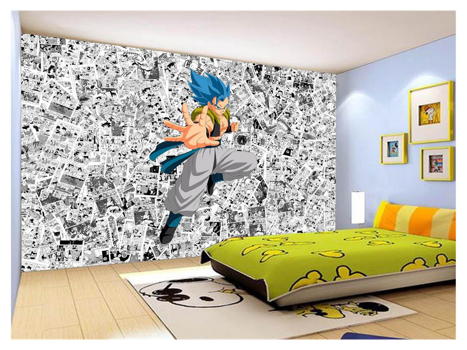 Miniatura Papel De Parede Dragon Ball Goku Gegeta Anime 3,5M Dbz621