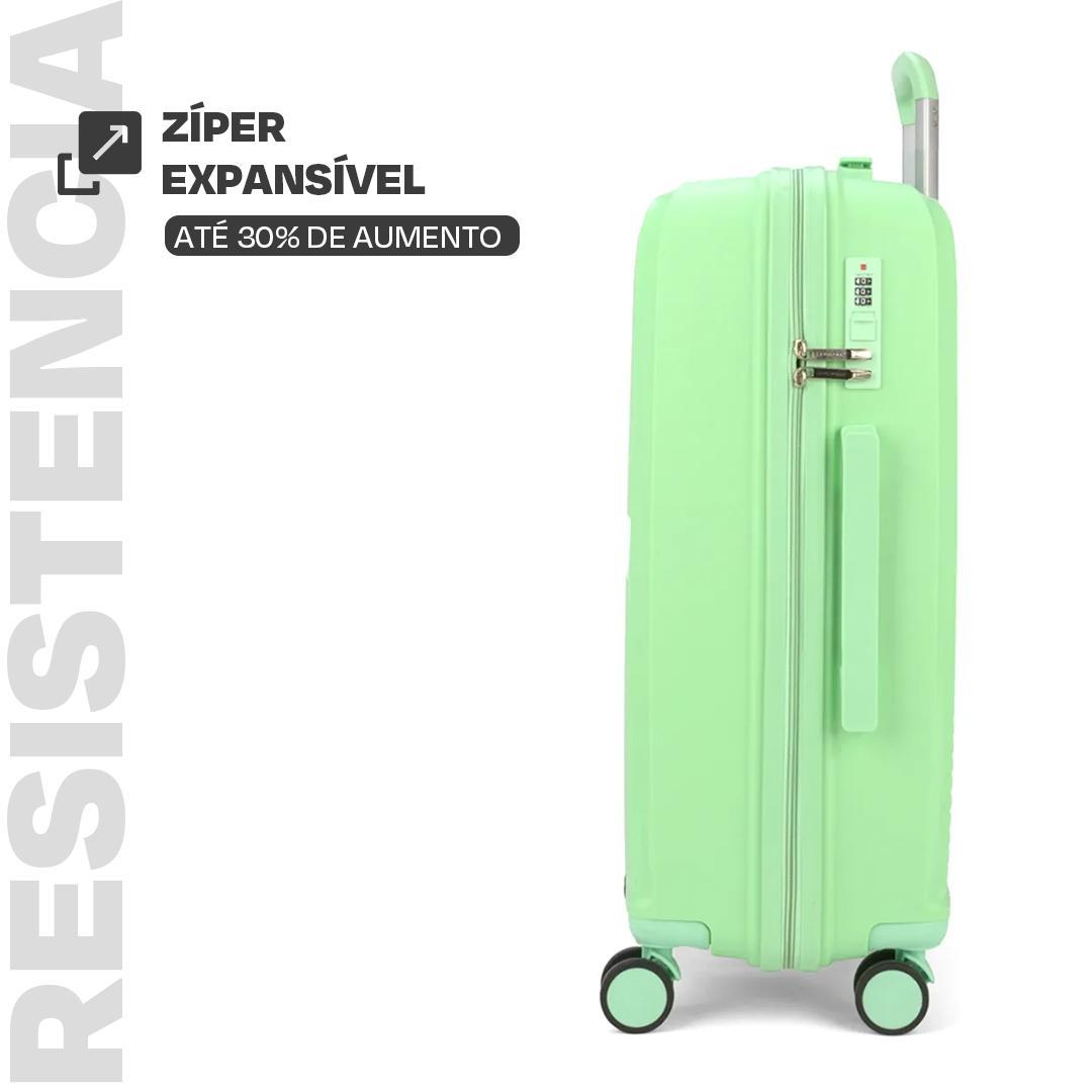 Mala De Viagem 23Kg Polipropileno E Expansível + Organizador
