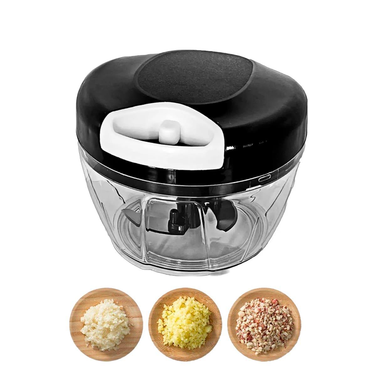 Miniatura Triturador Mini Processador De Alimentos 500 Ml 3 Lâminas