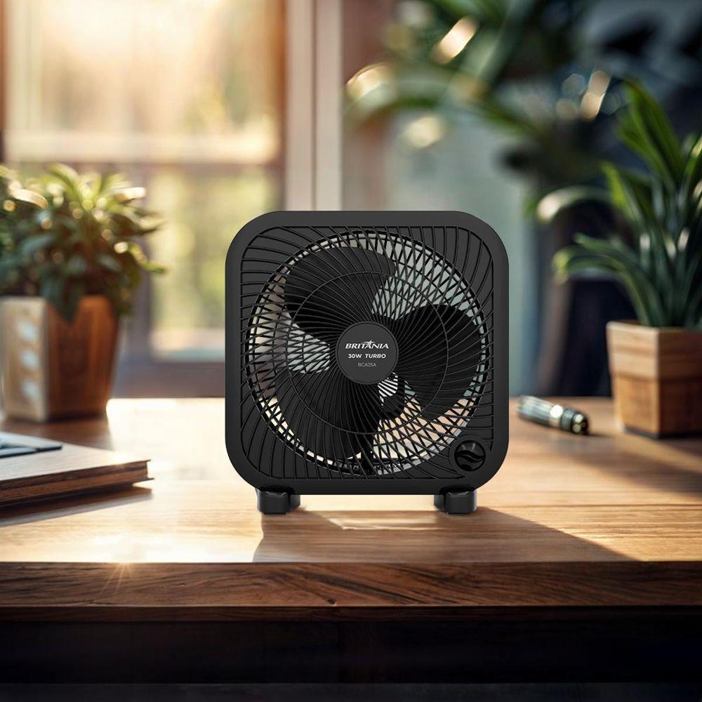 Miniatura Ventilador Circulador Britânia 30W 3 Velocidades BCA25A 220V