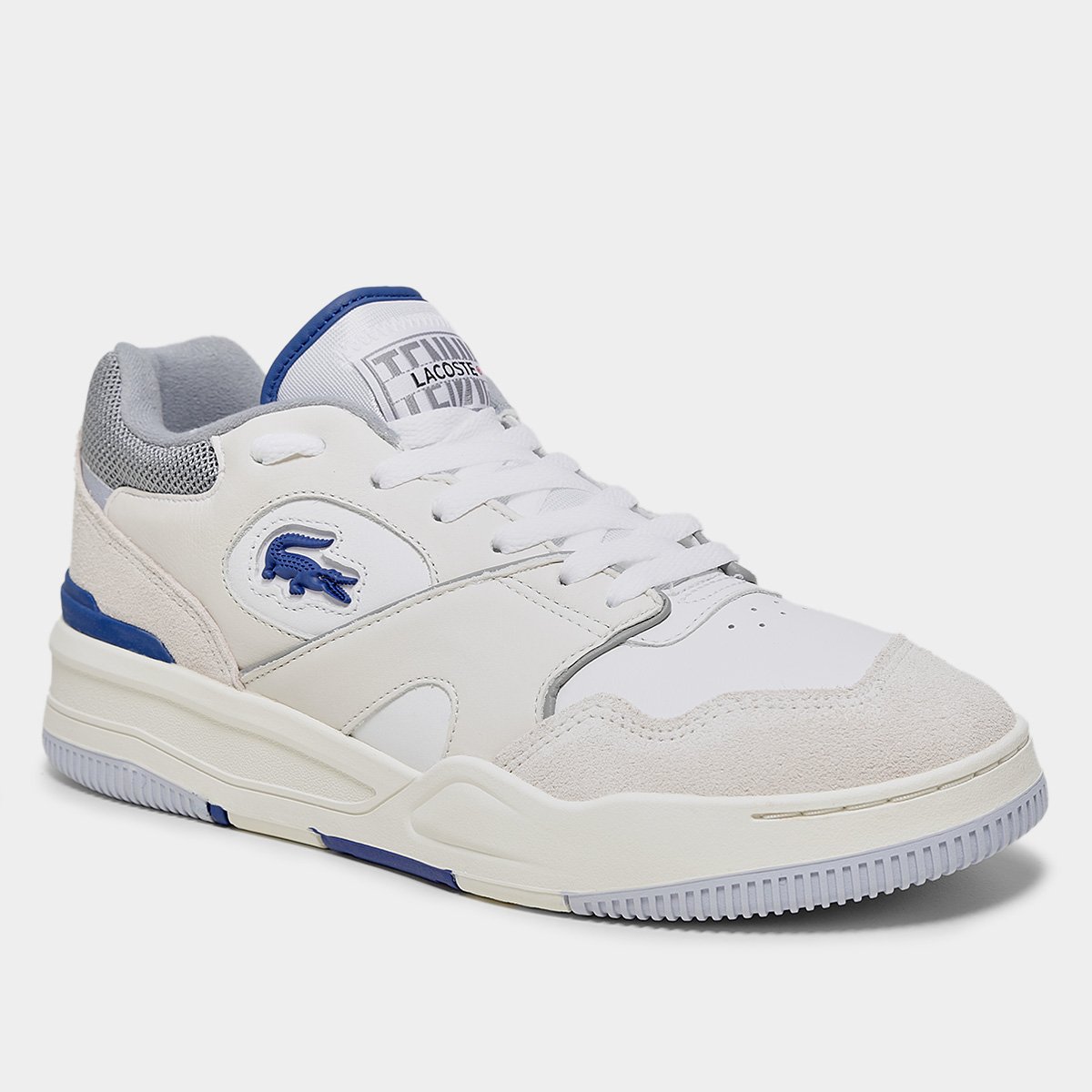 Miniatura Tênis Lacoste Line Shot Masculino Branco+Cinza - 38