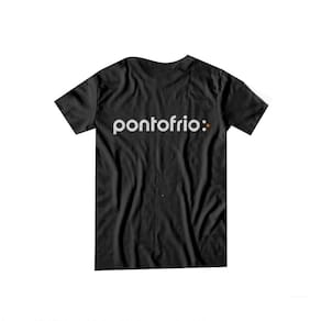 Miniatura Camiseta Manga Curta Dry Fit Pontofrio - Preta