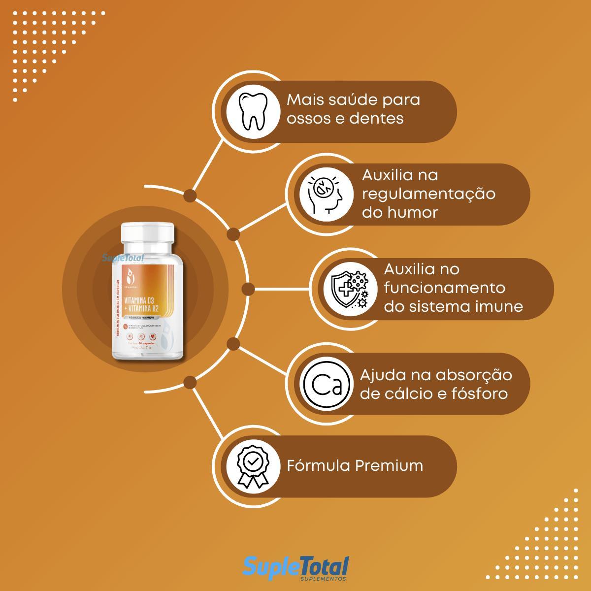 Miniatura Vitamina D3 + Vitamina K2 St Nutrition 60 Caps