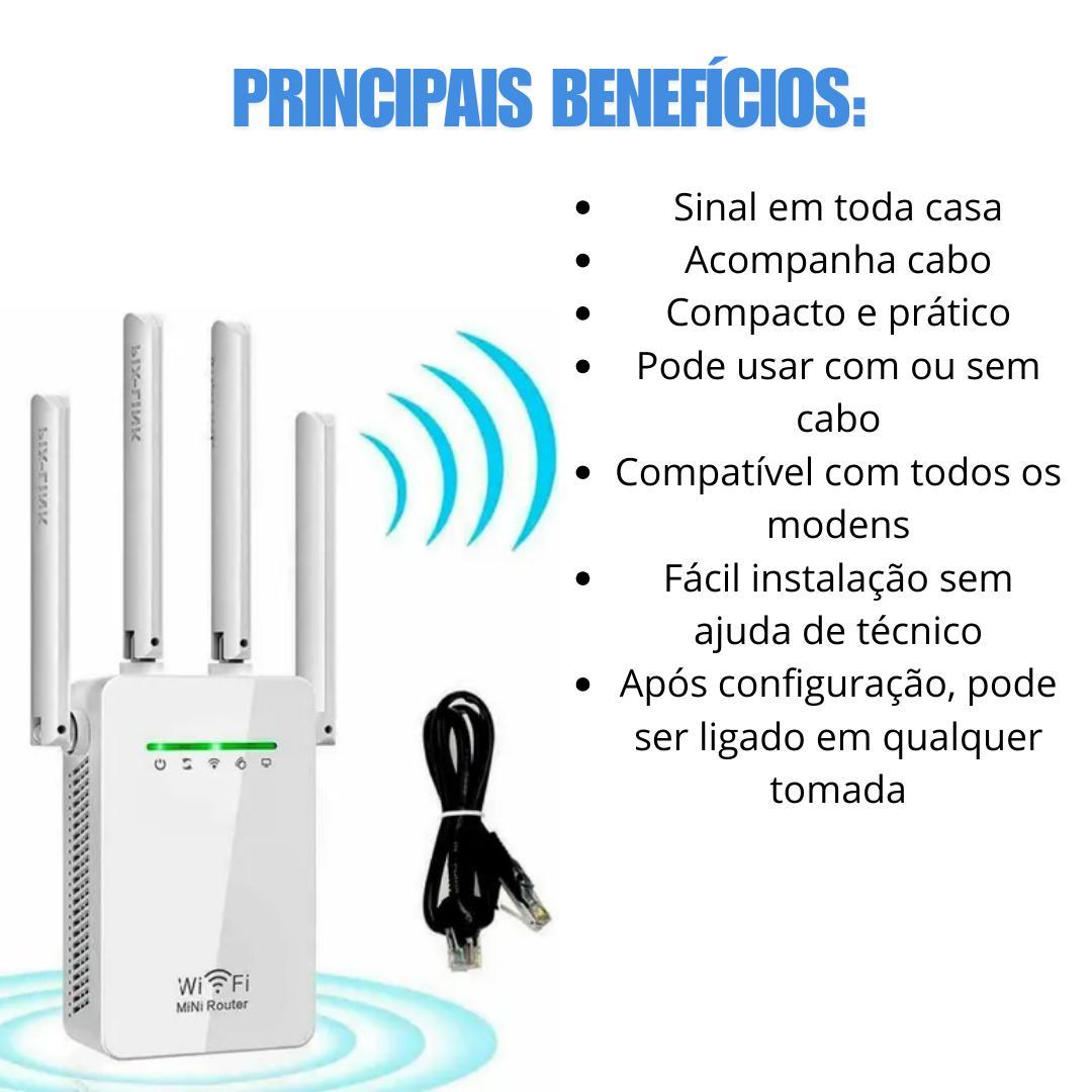 Miniatura Conquiste Uma Rede Mais Forte O Repetidor Wi-Fi 4 Antenas