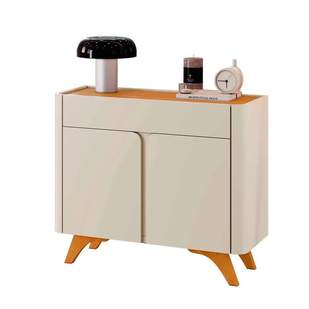 Buffet Aros 02 Portas 920 Mavaular Off White Com Naturalle