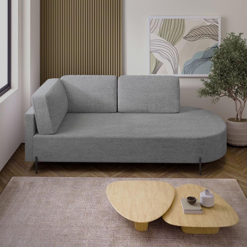 Miniatura Sofá Living Orgânico 2 Lugares 165cm Norten Cinza
