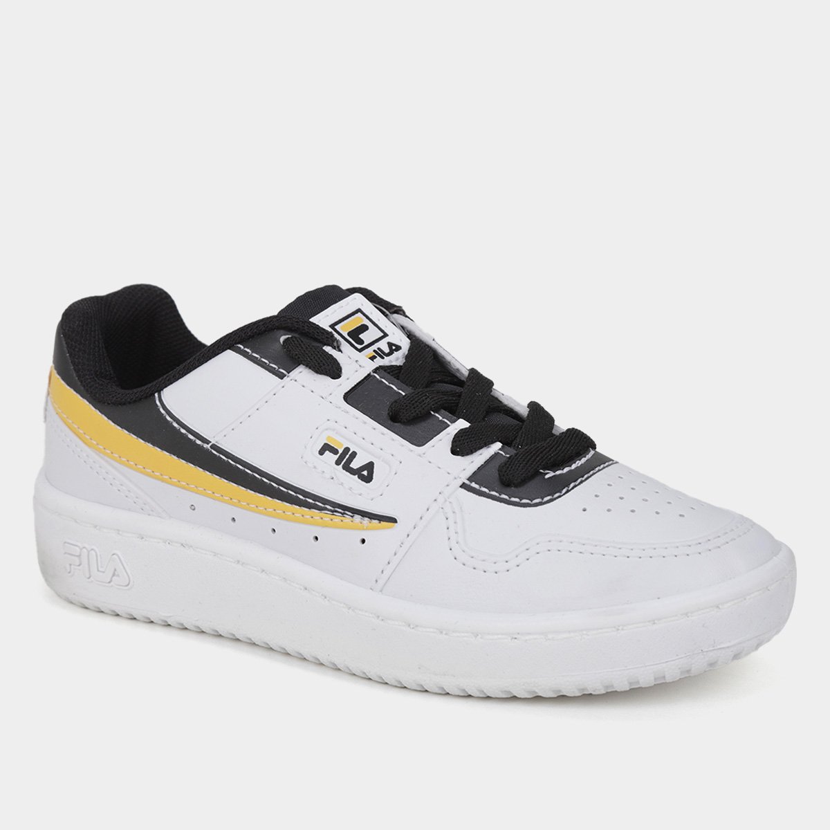 Miniatura Tênis Infantil Fila Arcade Unissex Branco+Preto - 29