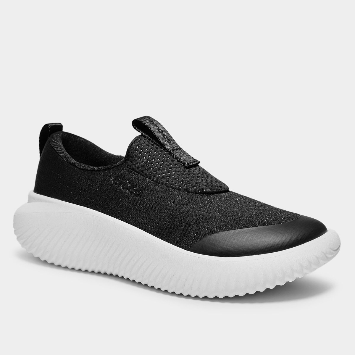 Miniatura Sandália Crocs Mellow Ease Preto+Branco - 35