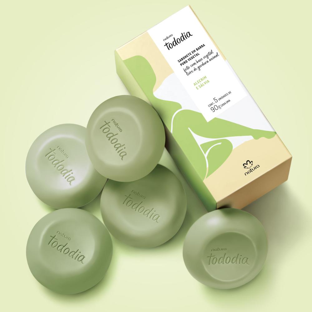 Sabonete em Barra Tododia Alecrim e Sálvia 5un de 90g