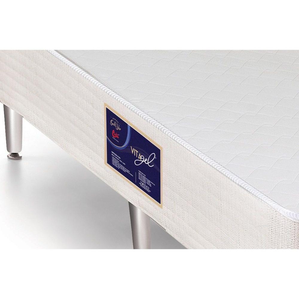 Miniatura Cama Box Base Queen Gold Star Vitagel White (158x198x23) - Castor