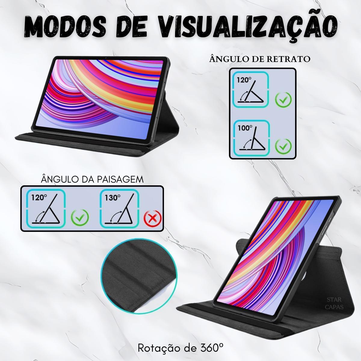 Miniatura Capa Giratória 360 Para Xiaomi Redmi Pad Pro 12.1 Polegadas
