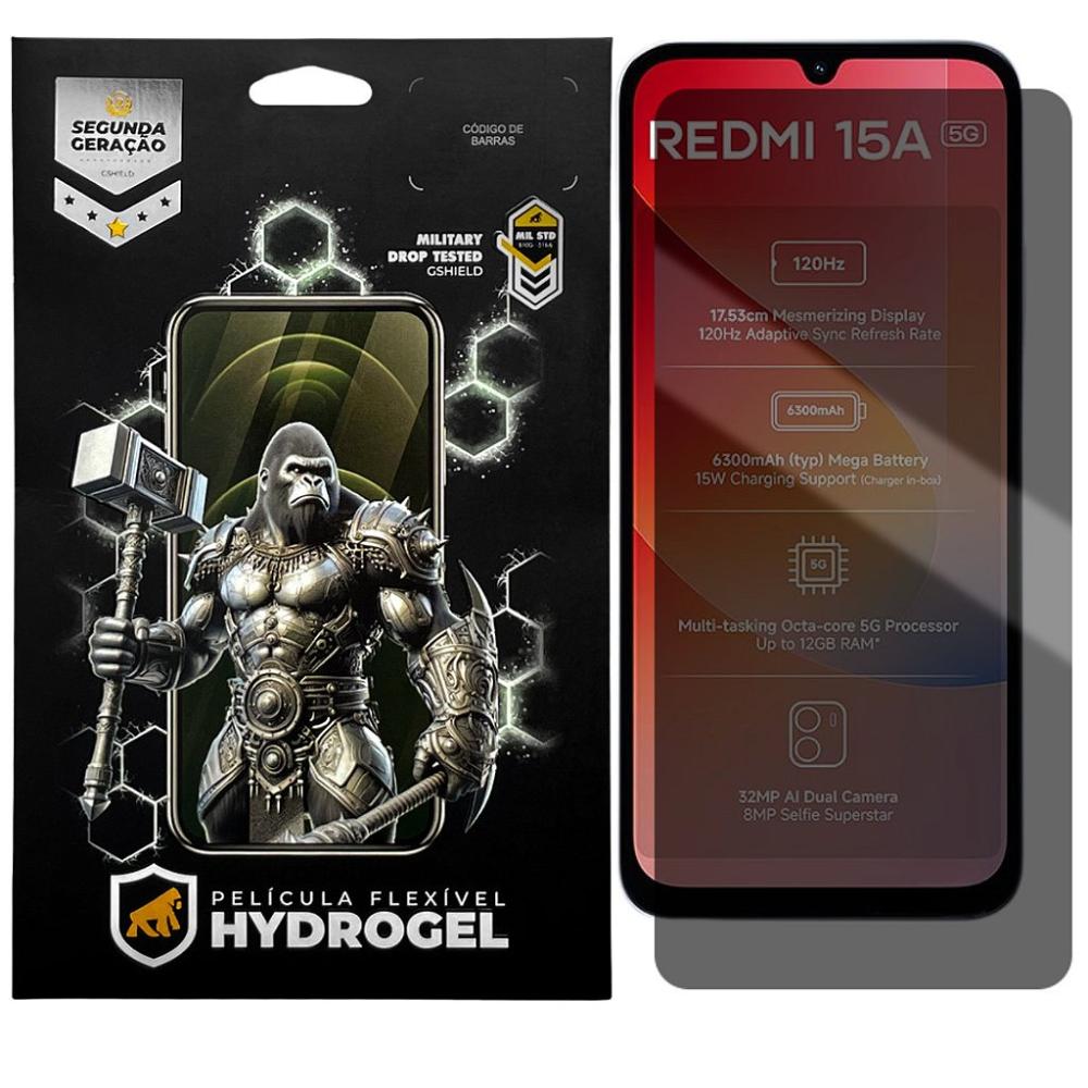 Miniatura Película para Xiaomi Redmi 15A 5G - Privacidade Hydrogel - Gshield