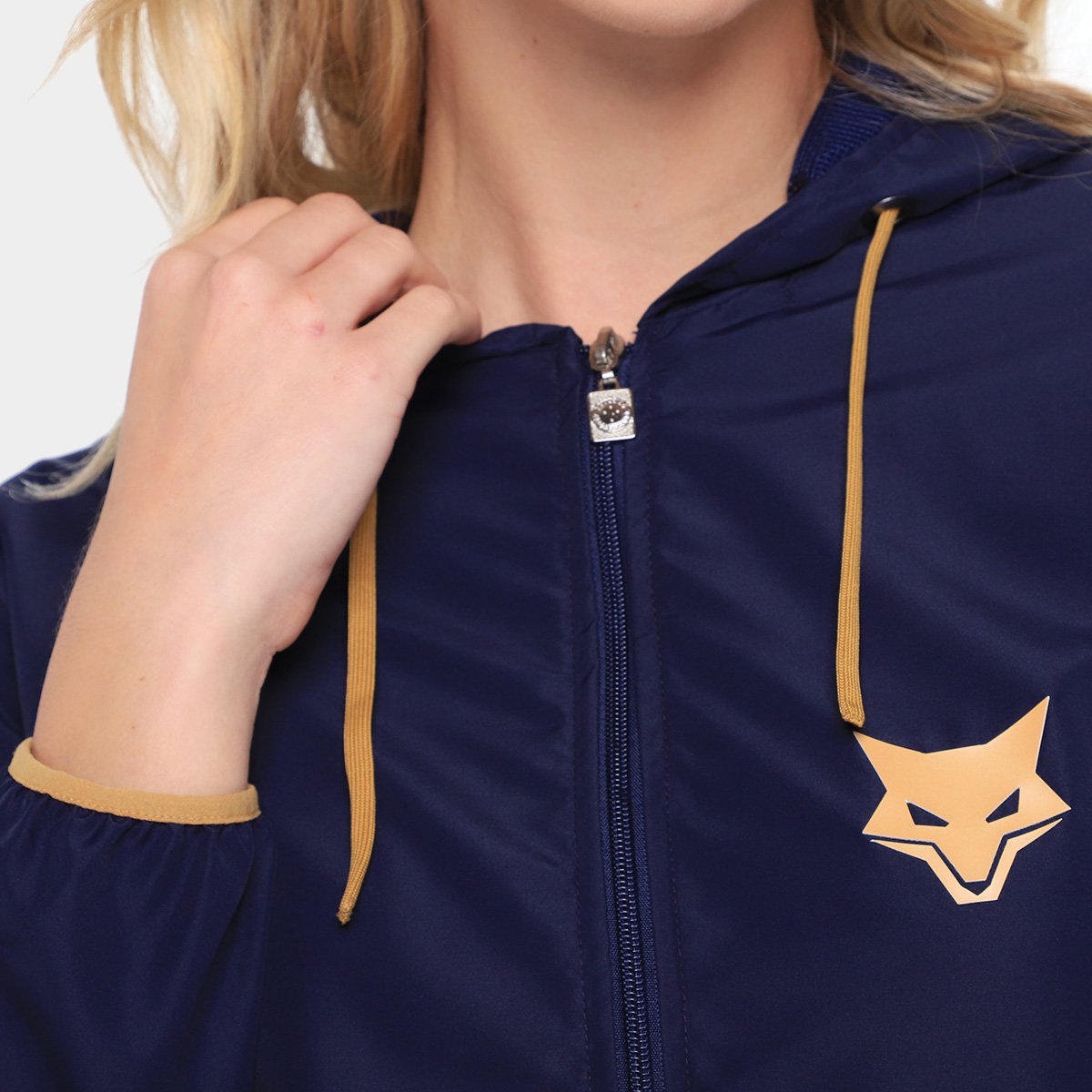 Miniatura Jaqueta Corta Vento Cruzeiro Feminina Marinho - EGG