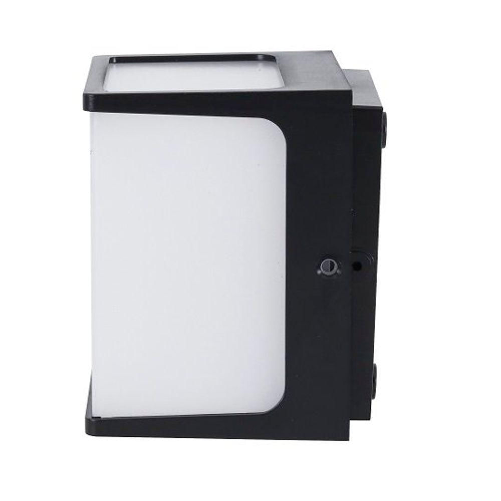 Miniatura Arandela Led 8w Hansa 3000k Preta Ip65 Bivolt Gaya