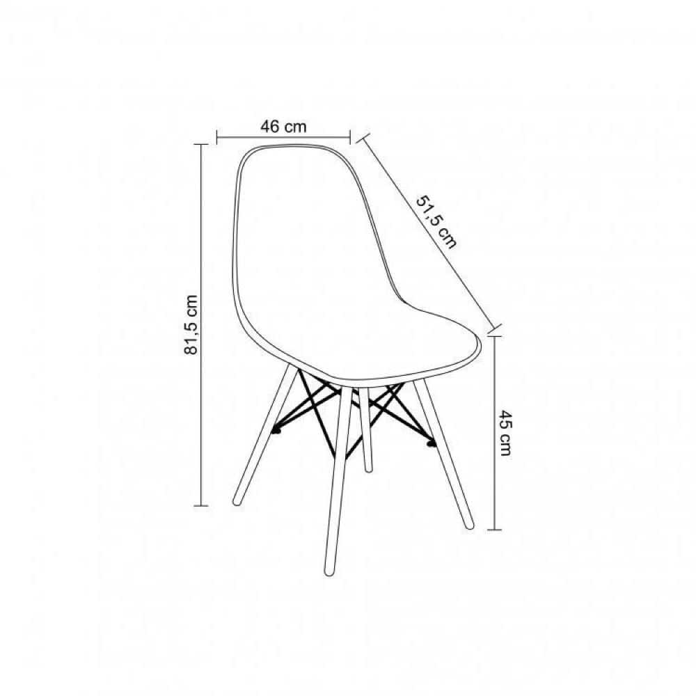 Miniatura Conjunto 10 Cadeiras Eiffel Pp Base Madeira Cinza Quente