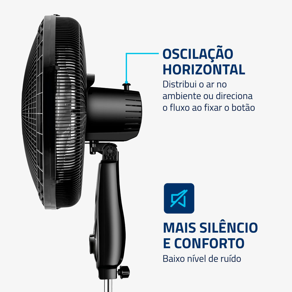 Miniatura Ventilador Coluna Mondial 40cm Super Power  VSP-40C-NB VENT 40CM VSP-40C-NB 127V/60Hz SUPERPOWE