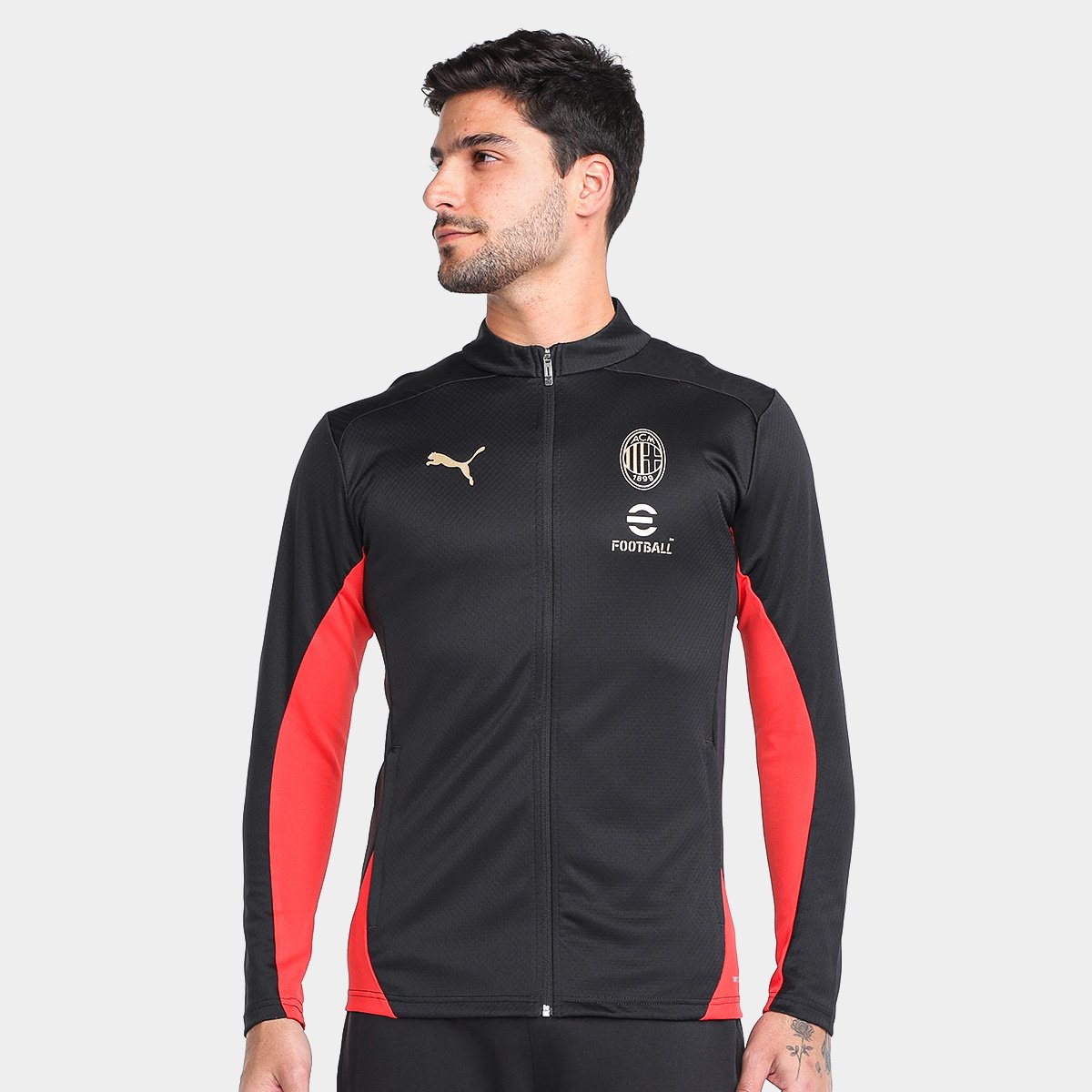 Miniatura Jaqueta Milan 24/25 Treino Puma Masculina Preto - EGG