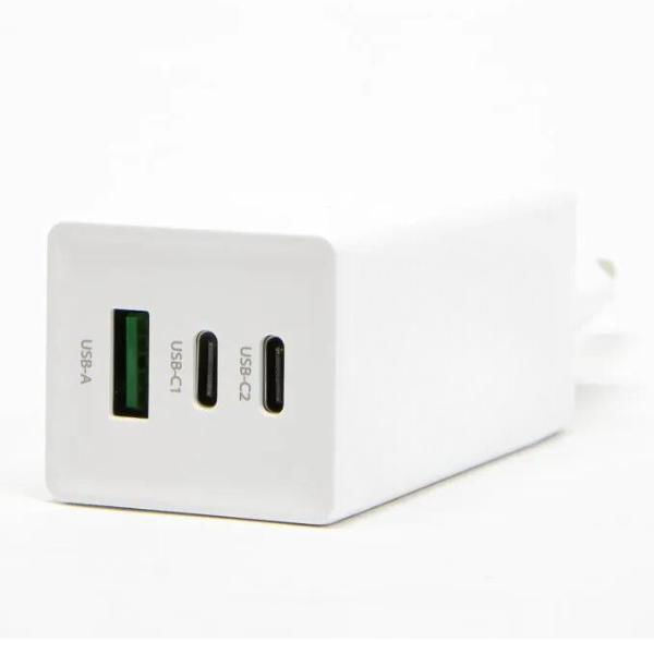 Miniatura Carregador Rápido Gan 65W Quick Charger 3 Portas