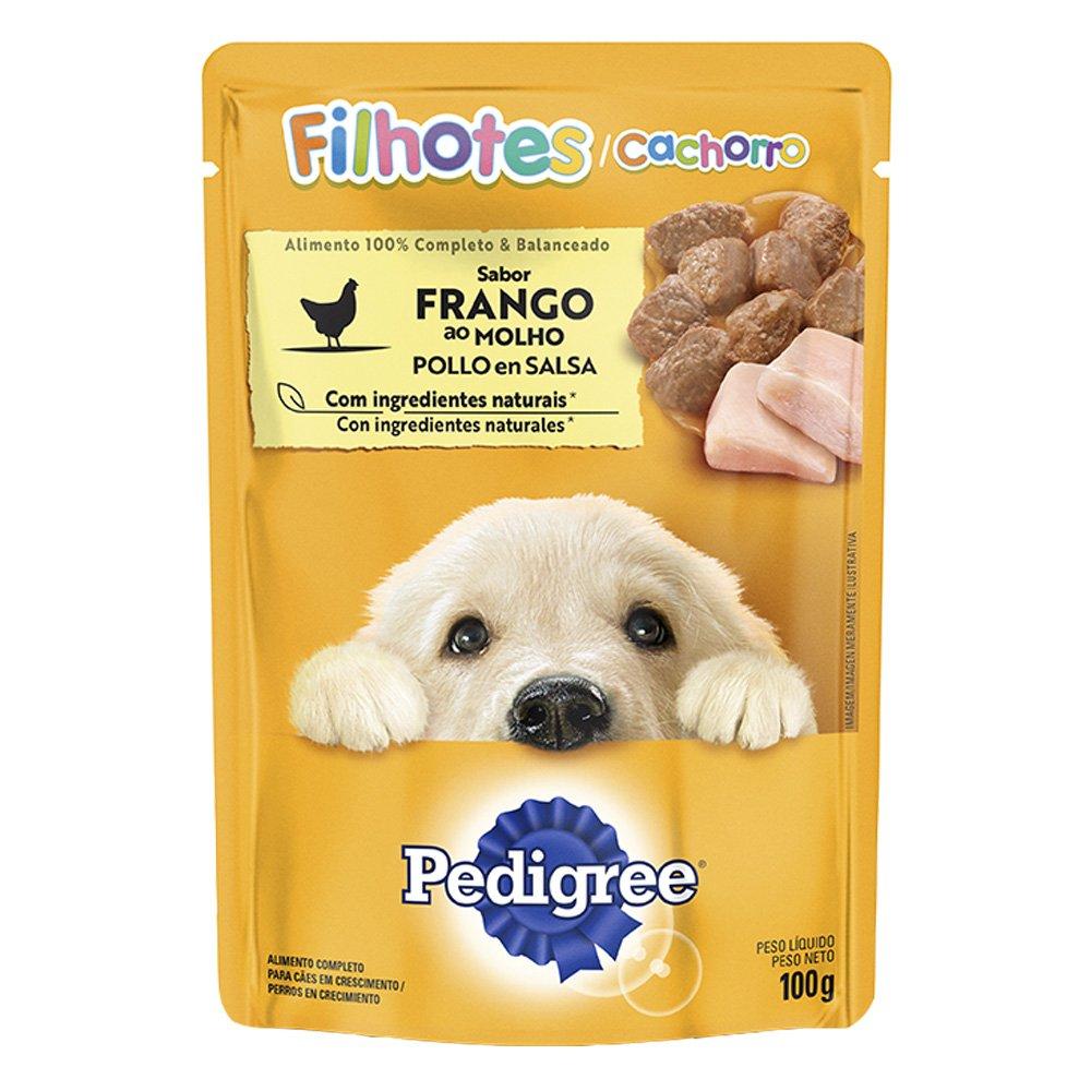 Miniatura Kit Ração Úmida Pedigree Sachê Frango ao Molho para Cães Filhotes - 36 Unidades