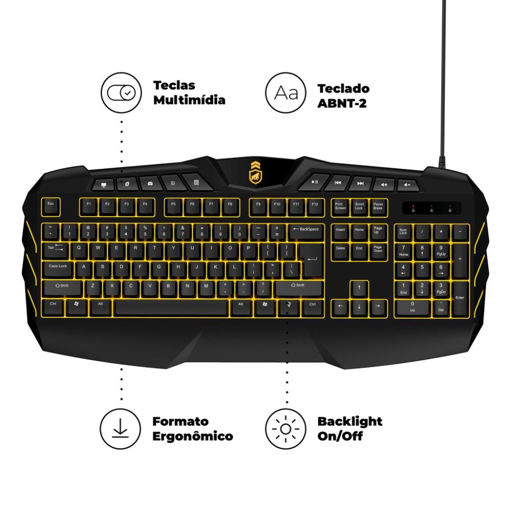 Miniatura Teclado Gamer Tech Fury - Gshield