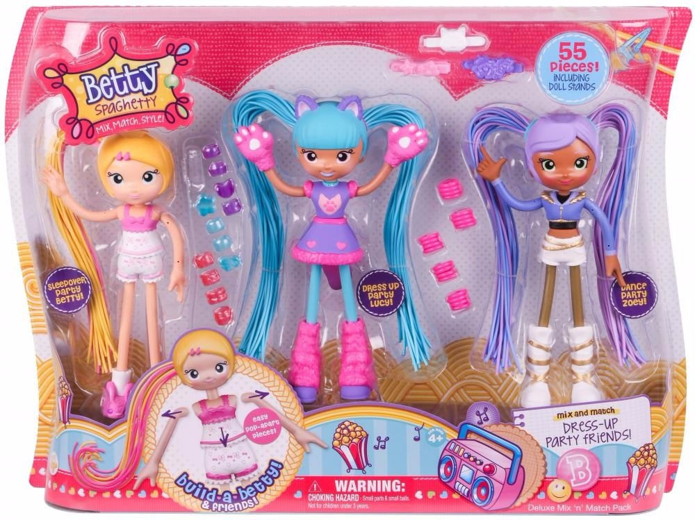 Miniatura Bonecas Articuladas - Betty Spaghetty Festa Com As Amigas