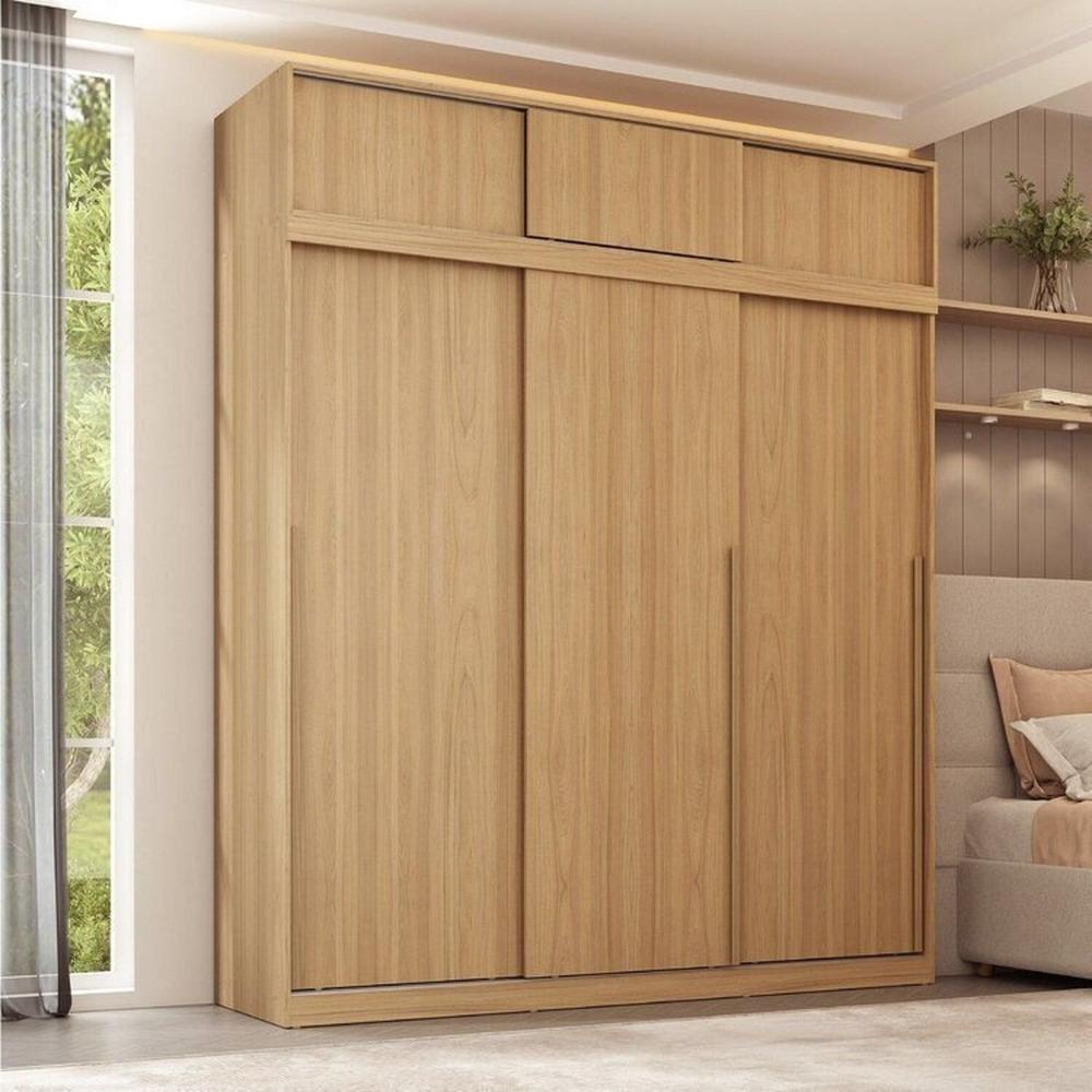 Miniatura Guarda-roupa Modular 2 Peças 6 Portas de Correr Jade Cabecasa Madeiramadeira Avelã